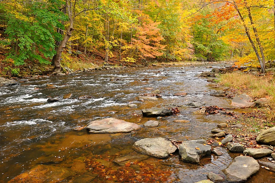 The Raritan River in New Jersey. 