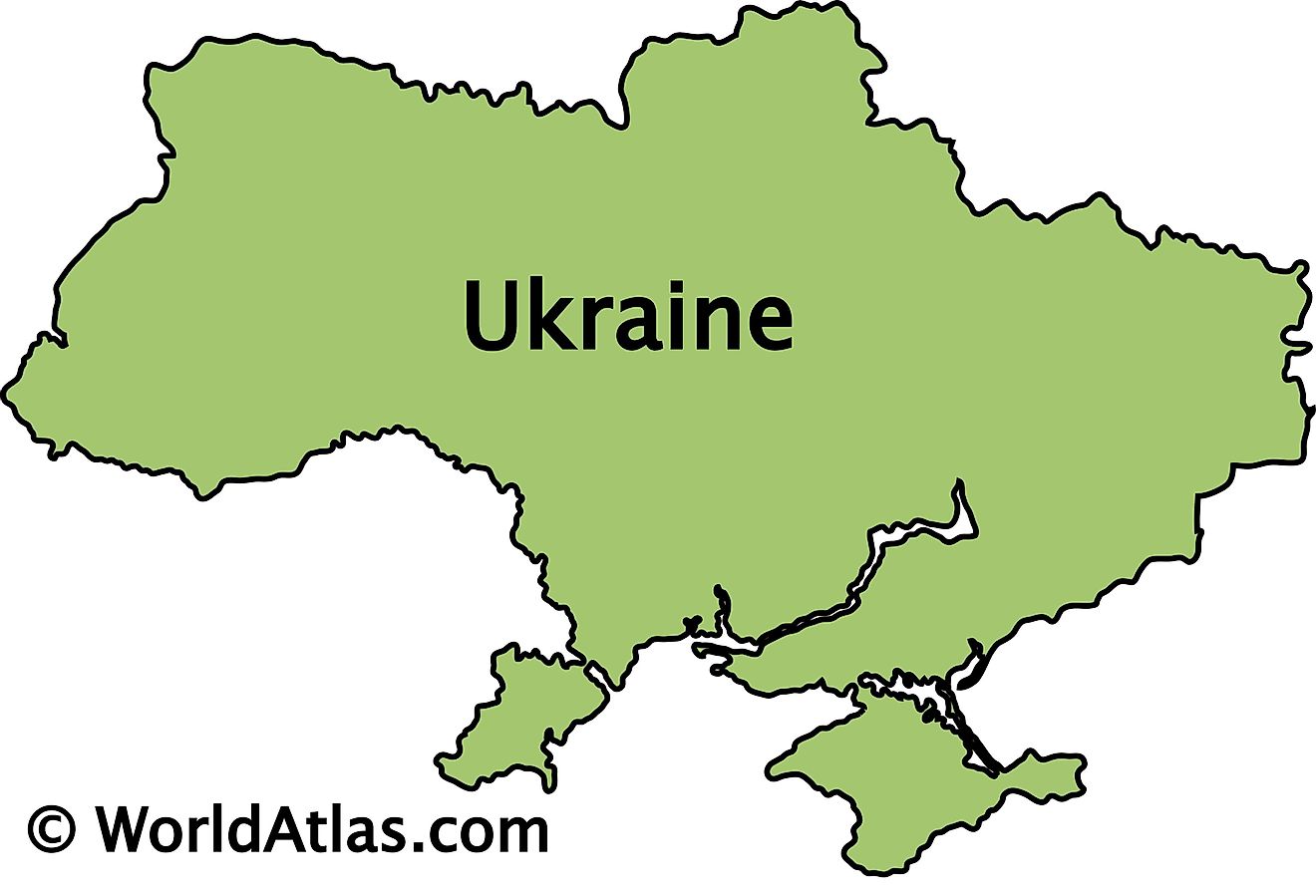 Outline Map of Ukraine