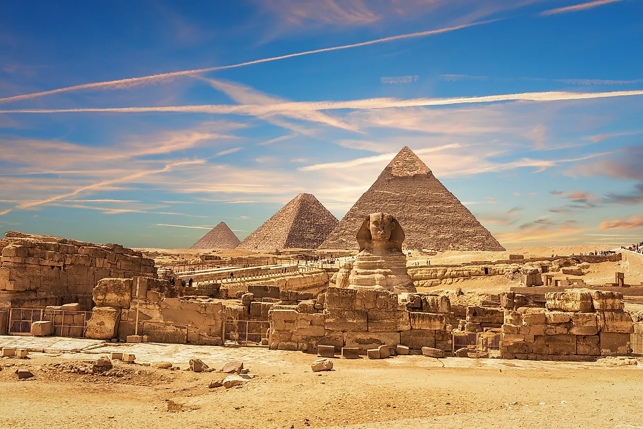 The Sphinx and the Pyramids of Egypt.