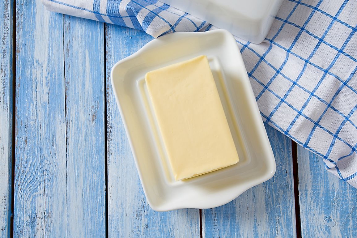 In commercial butter, there is up to 80% butterfat. 