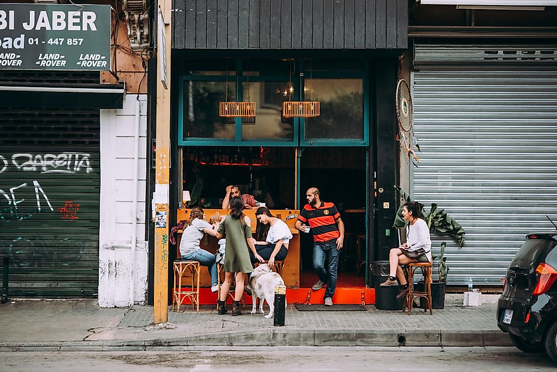 Young Lebanese men and women converge in Beirut. Editorial credit: Yulia Grigoryeva / Shutterstock.com.