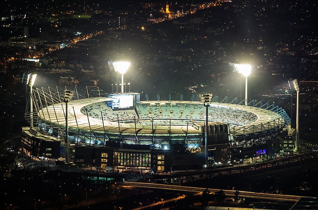 The Melbourne Cricket Ground. Editorial credit: Nils Versemann / Shutterstock.com.