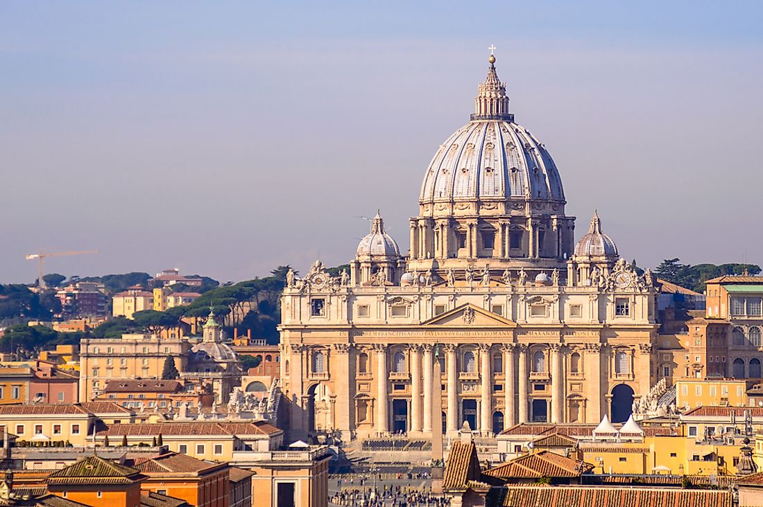St. Peters Basilica, in Vatican City, is said to be the largest church in the world. 