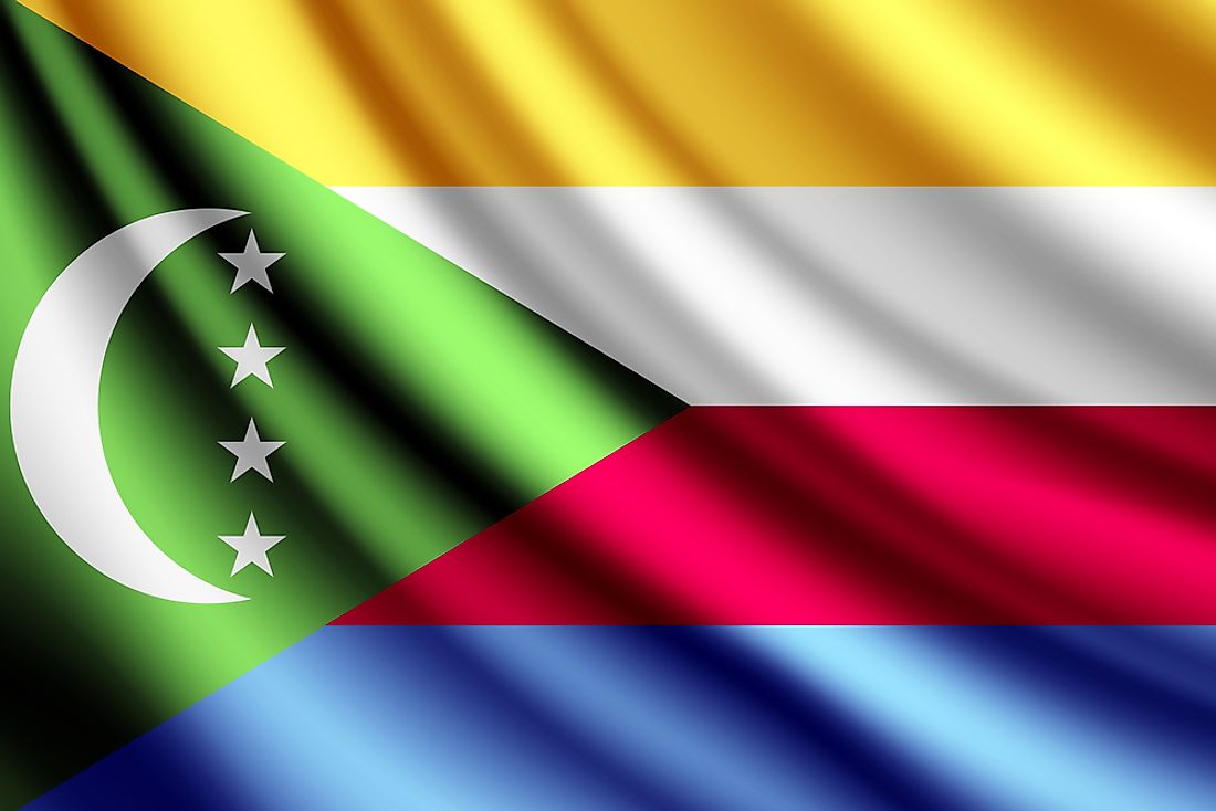 The flag of Comoros. 