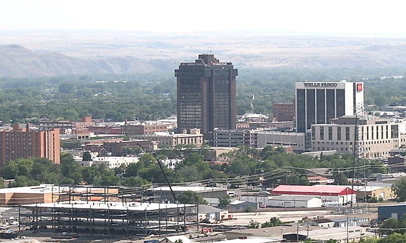 Downtown Billings, the biggest city in Montana.