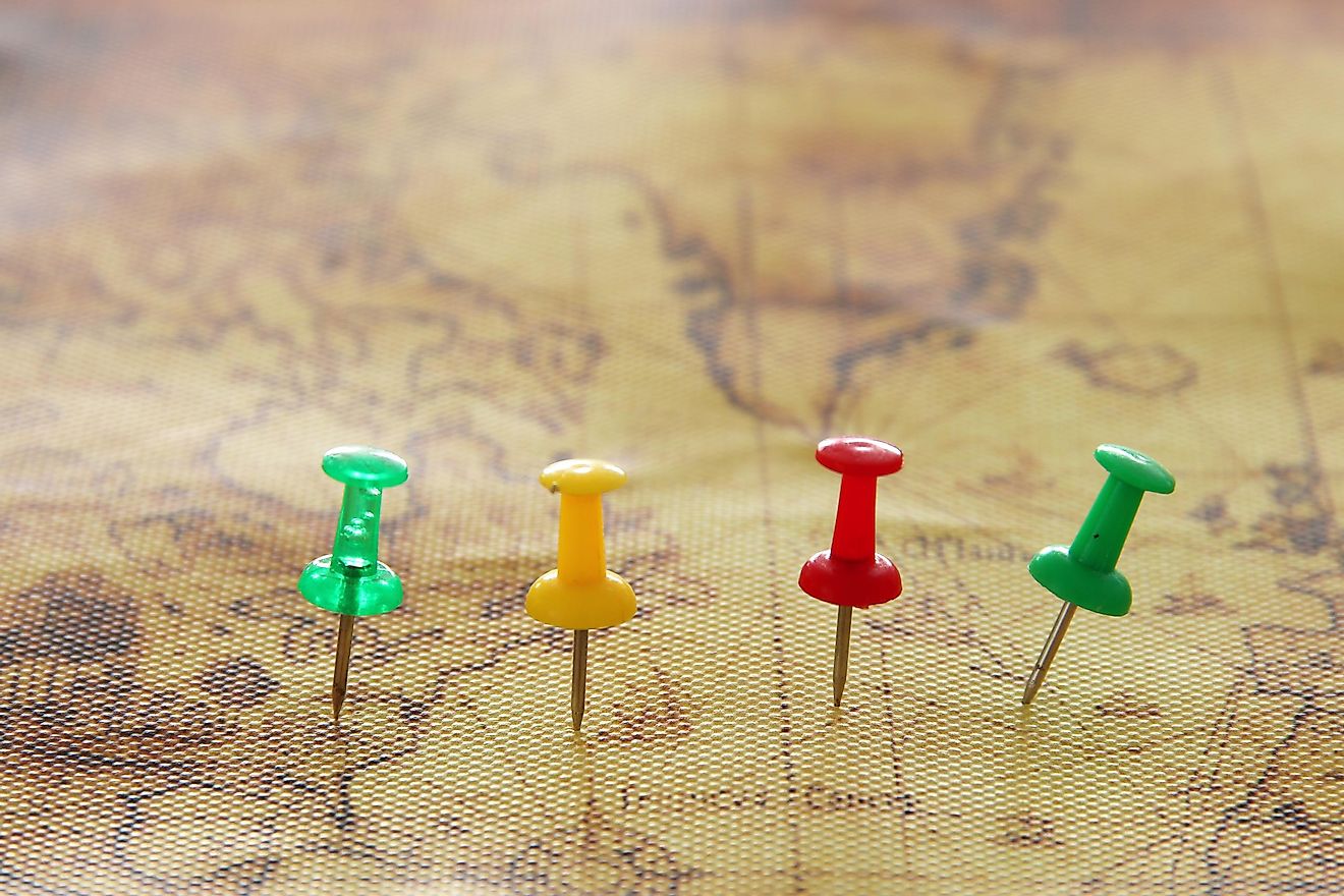 Pins on a map. Image credit: tomertu/Shutterstock
