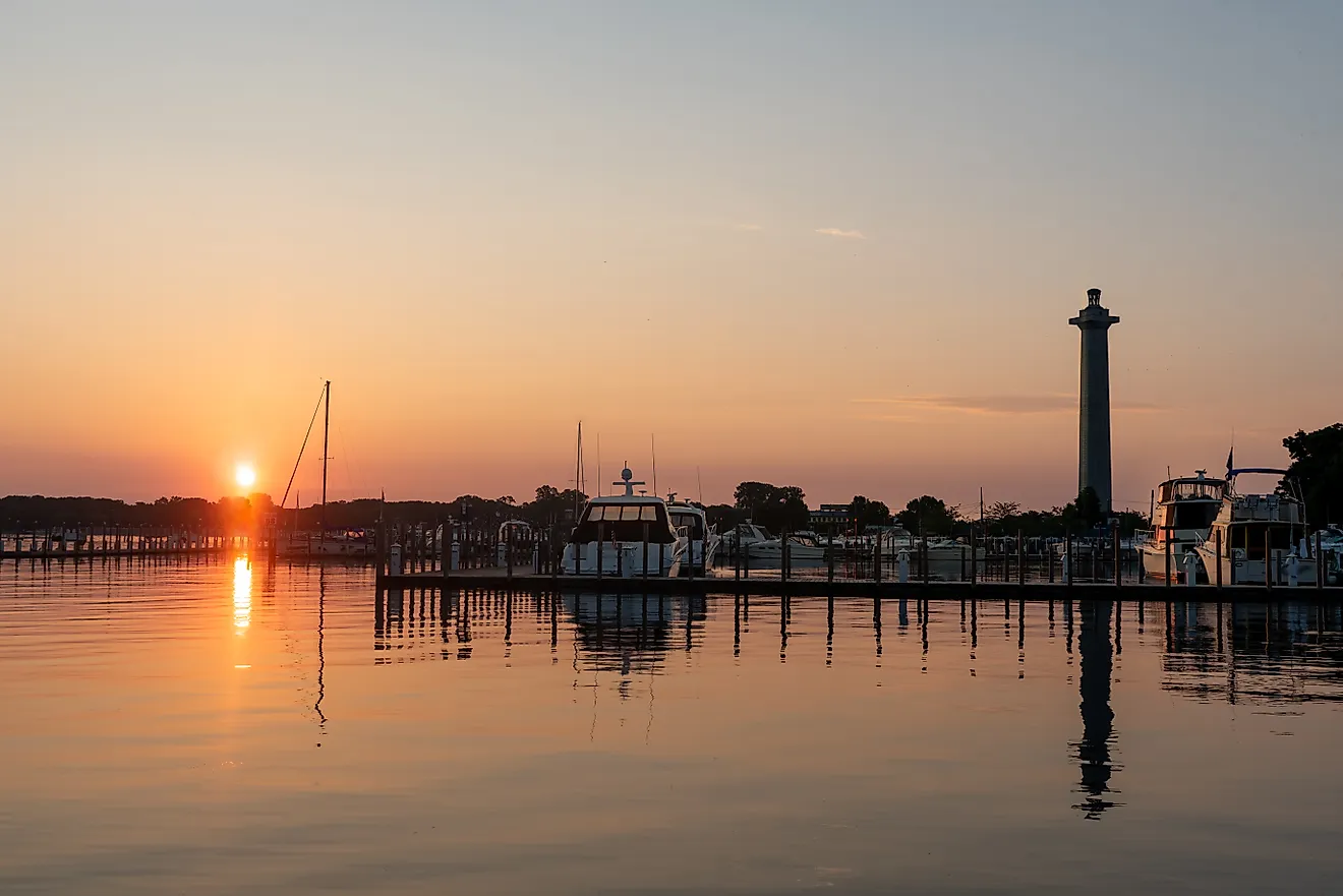 Put-in-Bay Harbor at Sunrise. Credit: Bryan Huber/ Shutterstock.com
