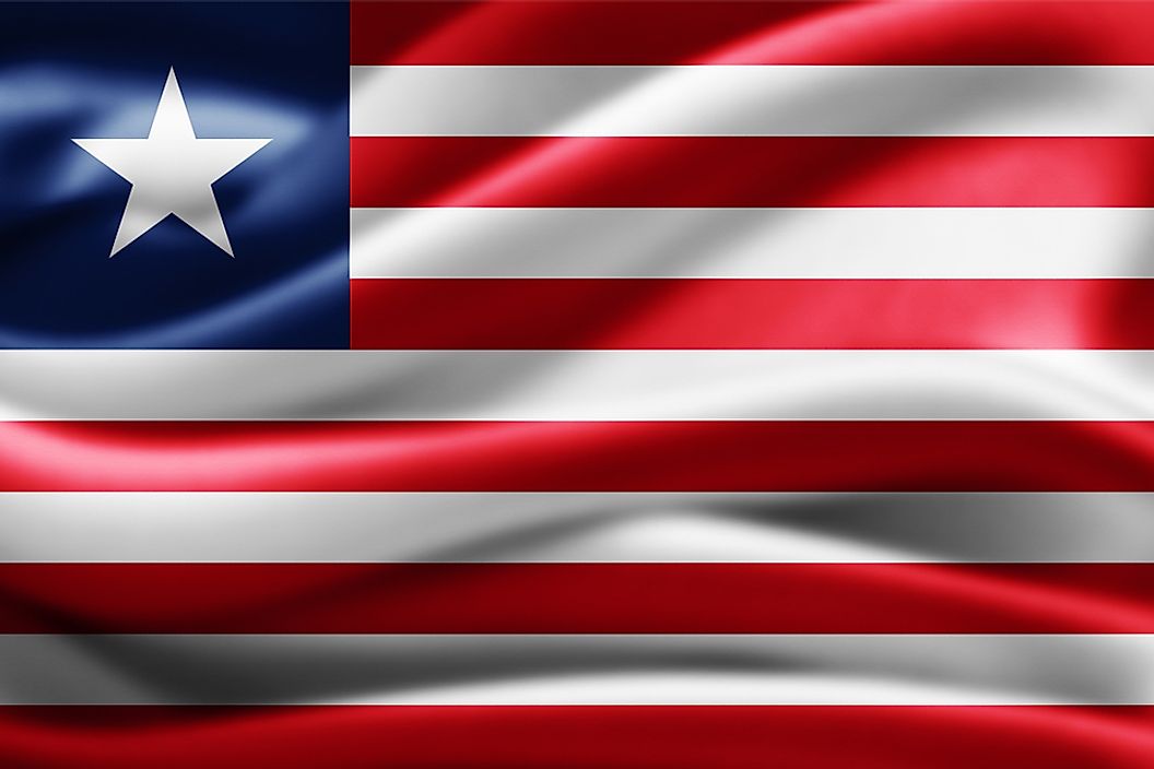 The flag of Liberia.