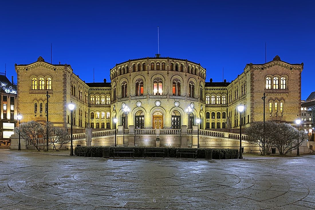 The seat of the Parliament of Norway. 