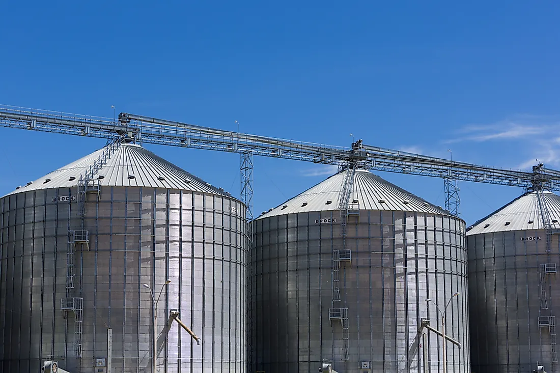 Grain silos in Uruguay. Editorial credit: Michel Piccaya / Shutterstock.com. 