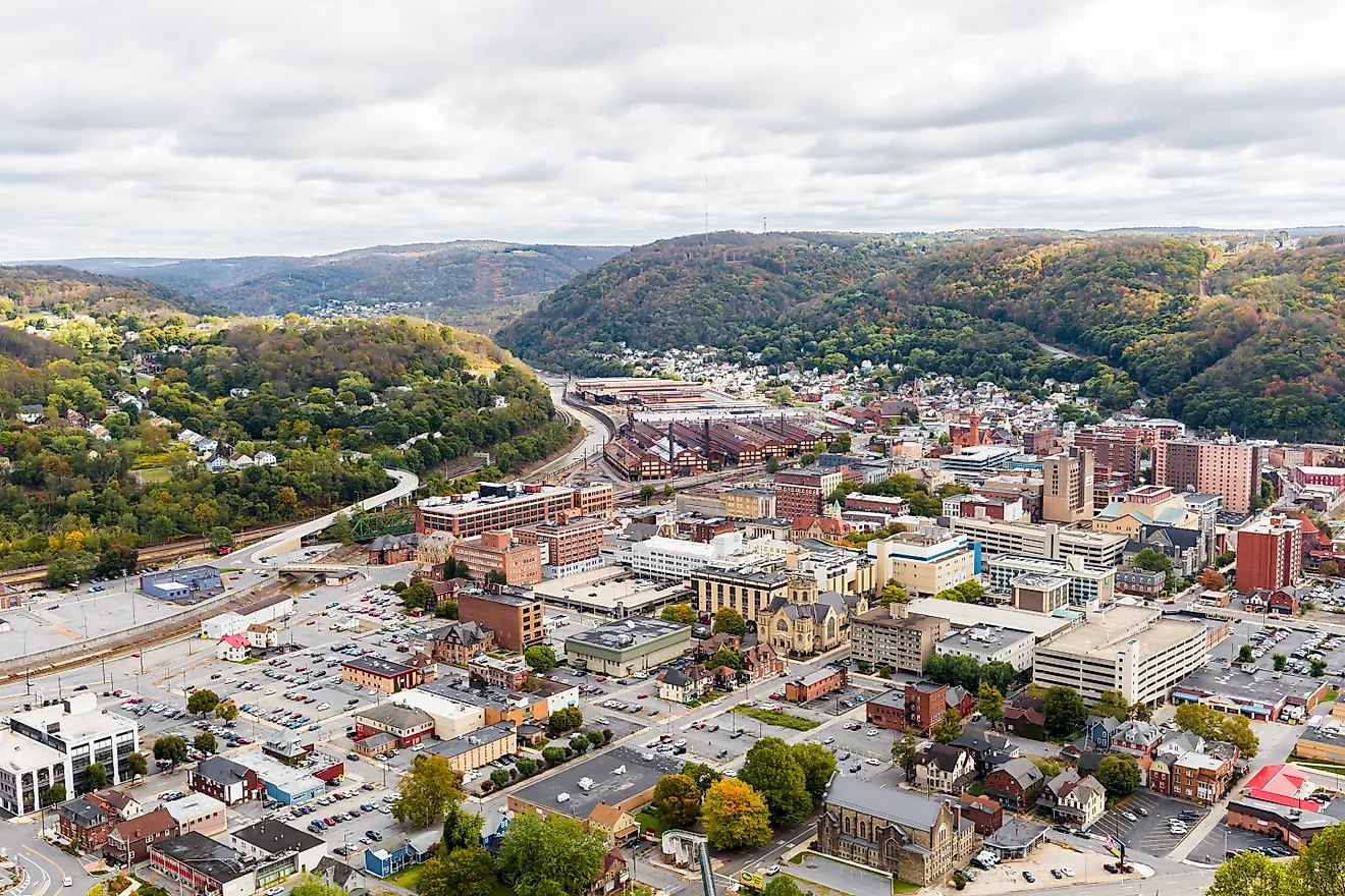 The Town Of Johnstown Pennsylvania From The Highest Poin