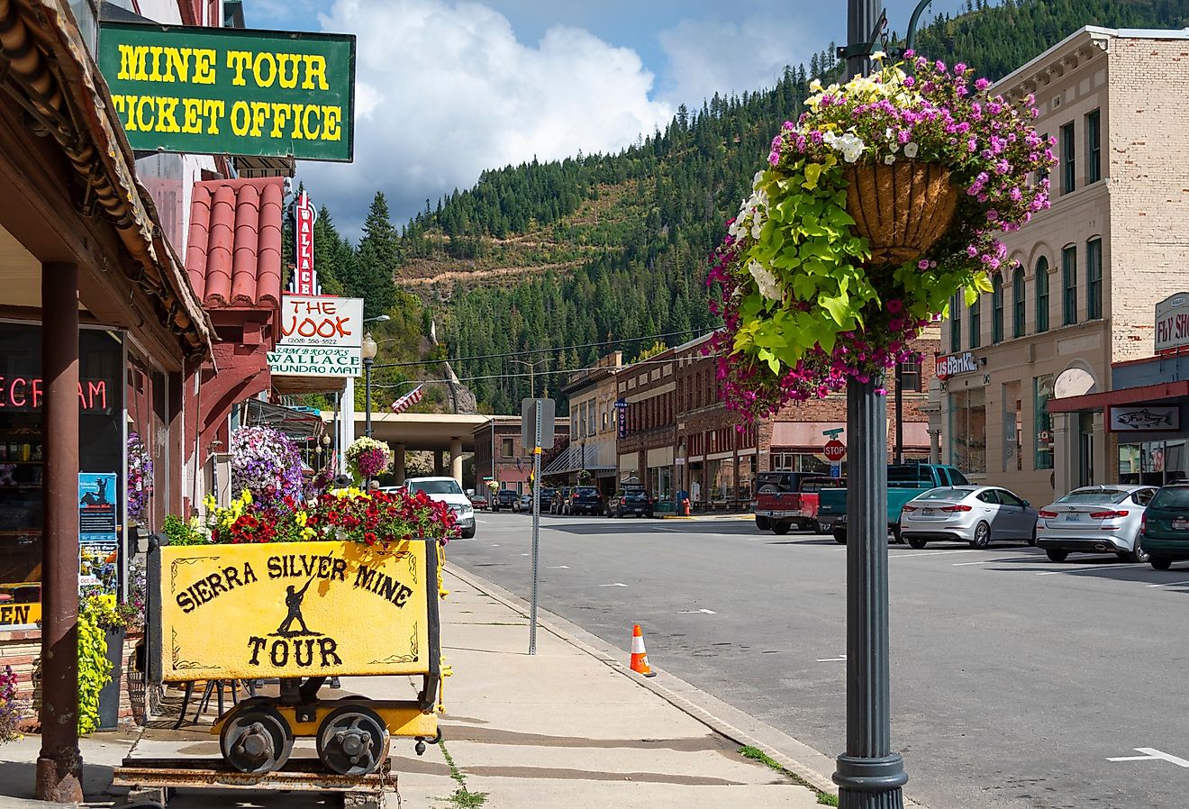 A picturesque main street in the historic mining town of Wallace, Idaho. Image credit Kirk Fisher via Shutterstock