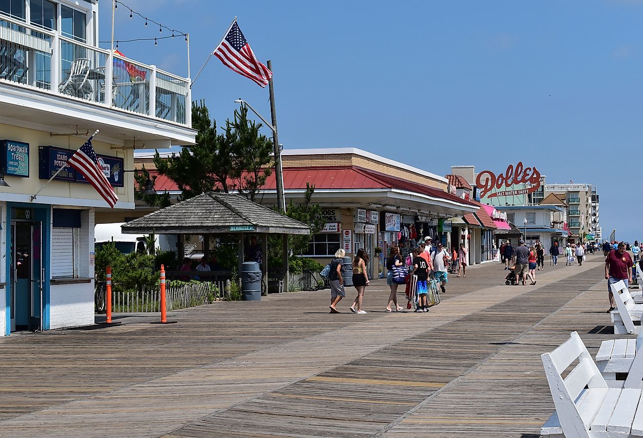 Rehoboth Beach, Delaware boardwalk. Image credit Foolish Productions via Shutterstock