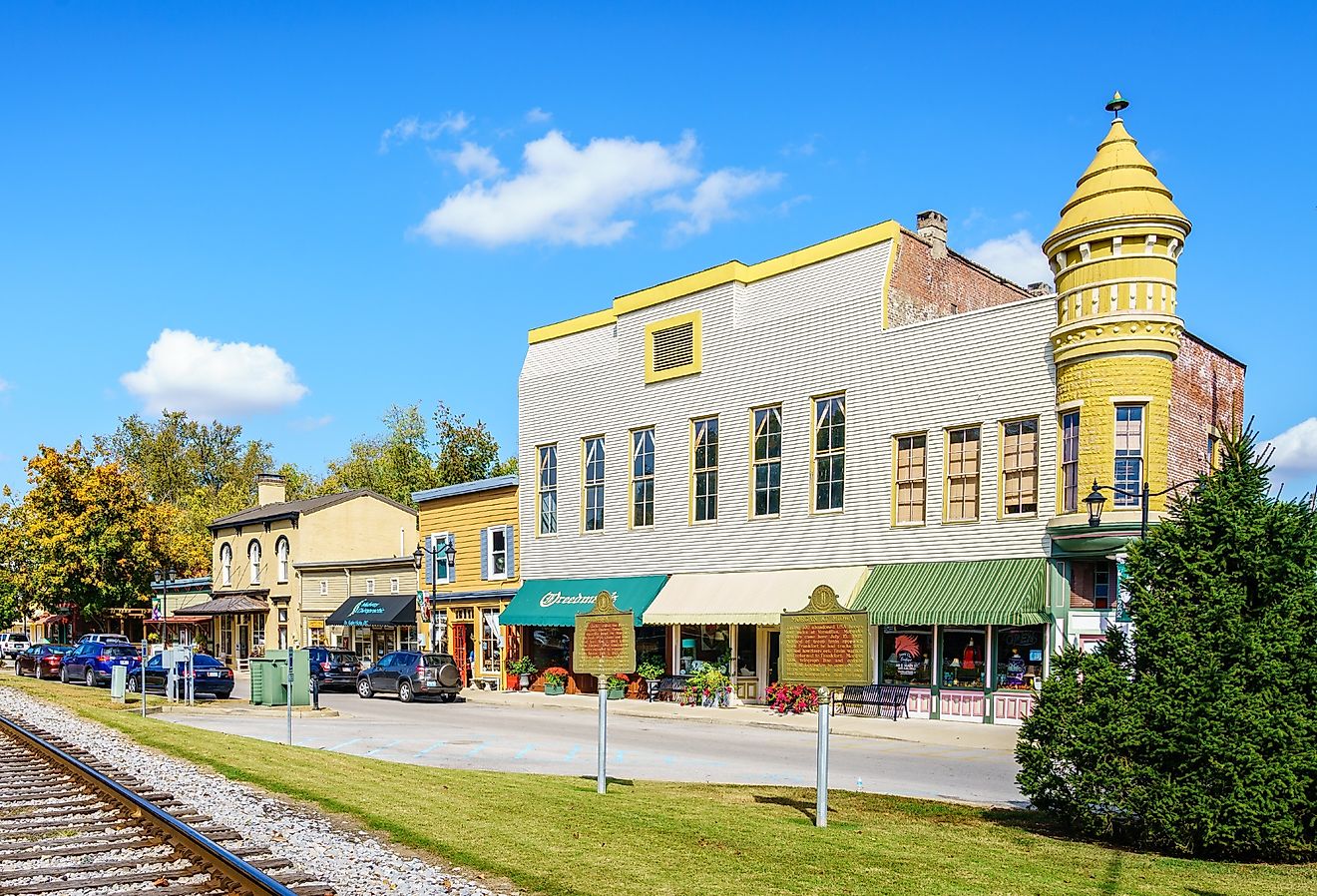 Main street of Midway, Kentucky. Image credit: Alexey Stiop via Shutterstock