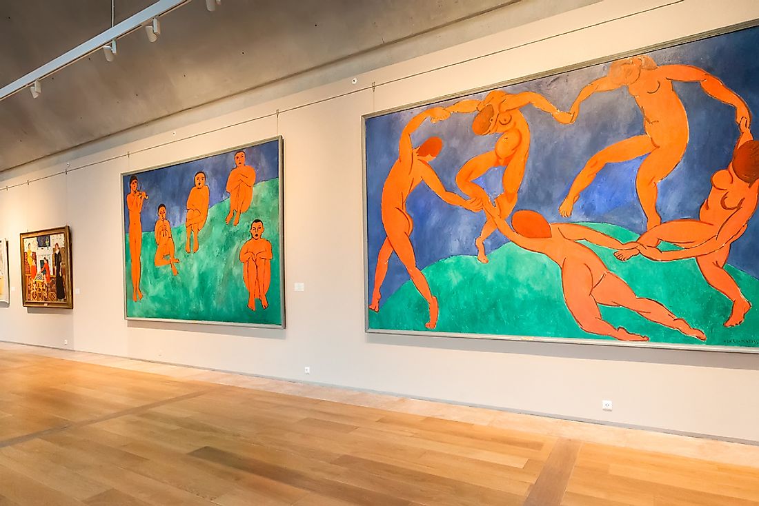Matisse's Dance on display at the Hermitage museum. 