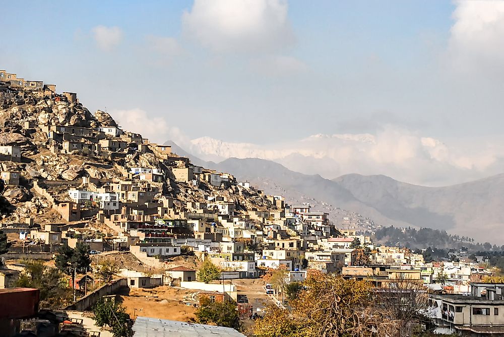 Informal settlements in Kabul, one of the fastest growing municipalities in the world.