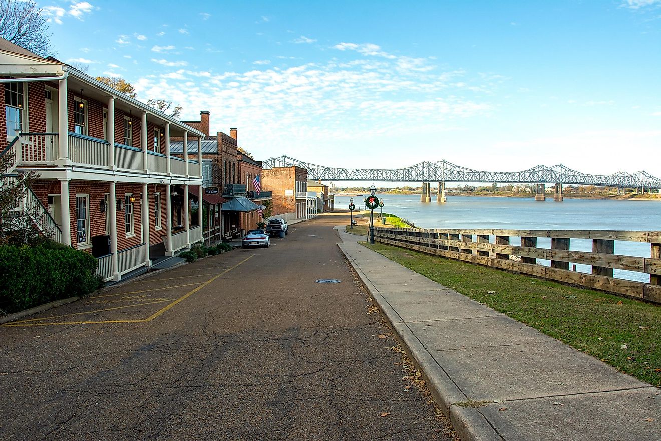 Natchez, Mississippi along the Mississippi River.