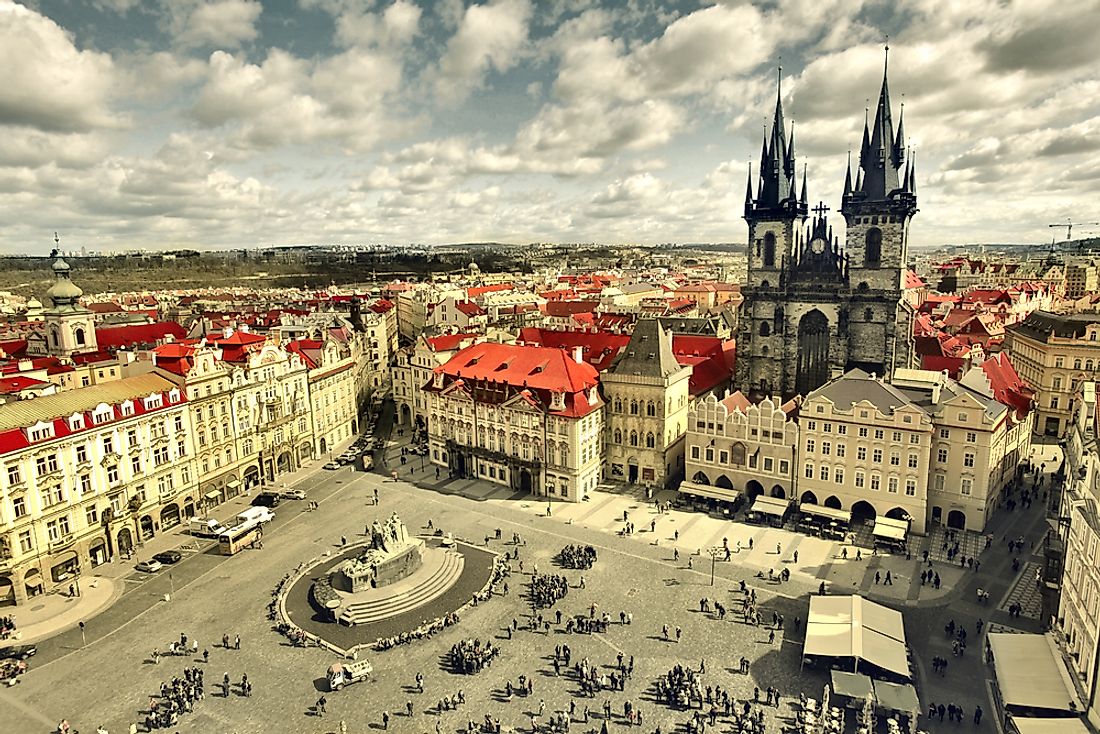 The Church of Saint Mary of Tyn, a Christian church in the Czech Republic. 