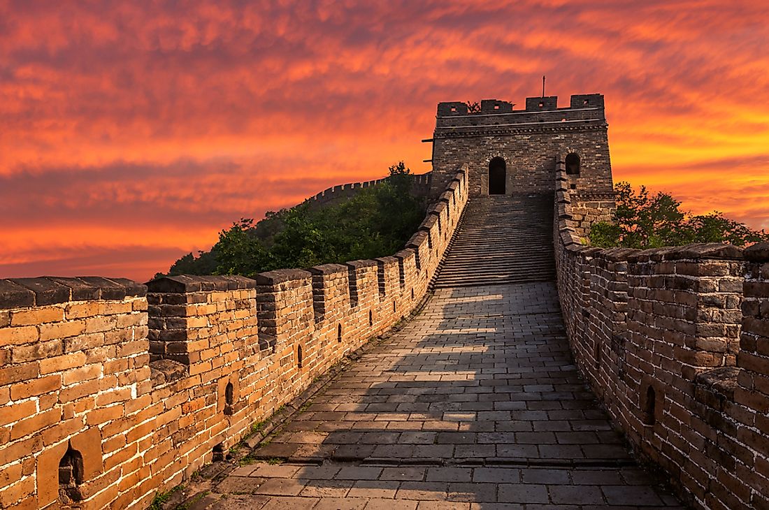 A sunset on the Great Wall at Mutianyu. 
