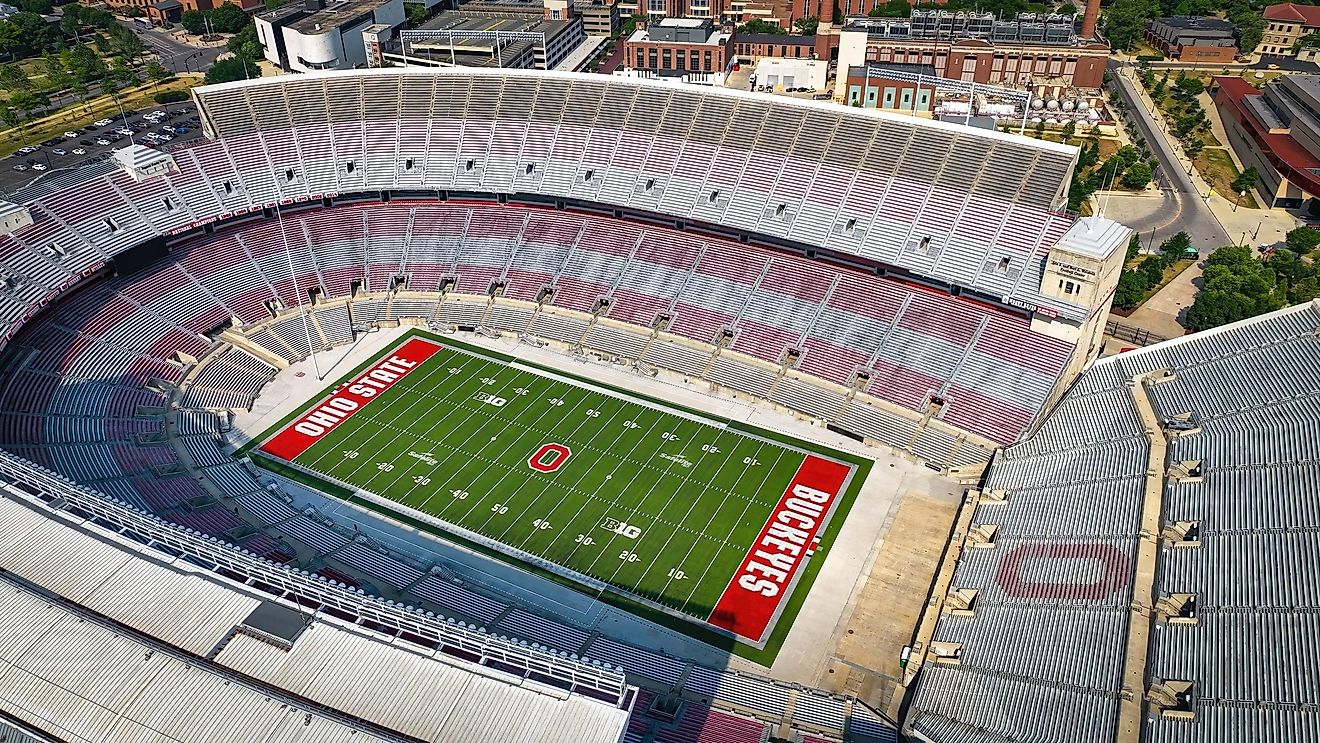 Ohio Football stadium in Columbus, Ohio.