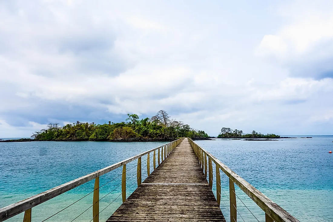 A boardwalk in Malabo, the current capital city of Equatorial Guinea. 