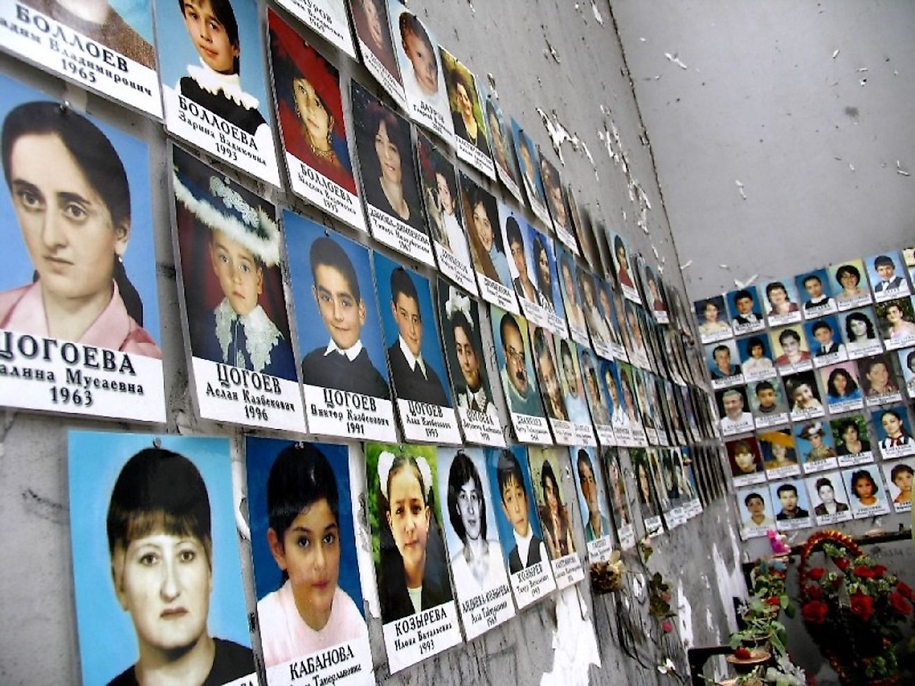 Photos of the victims at Beslan school. Image credit: Aaron bird/Wikimedia.org