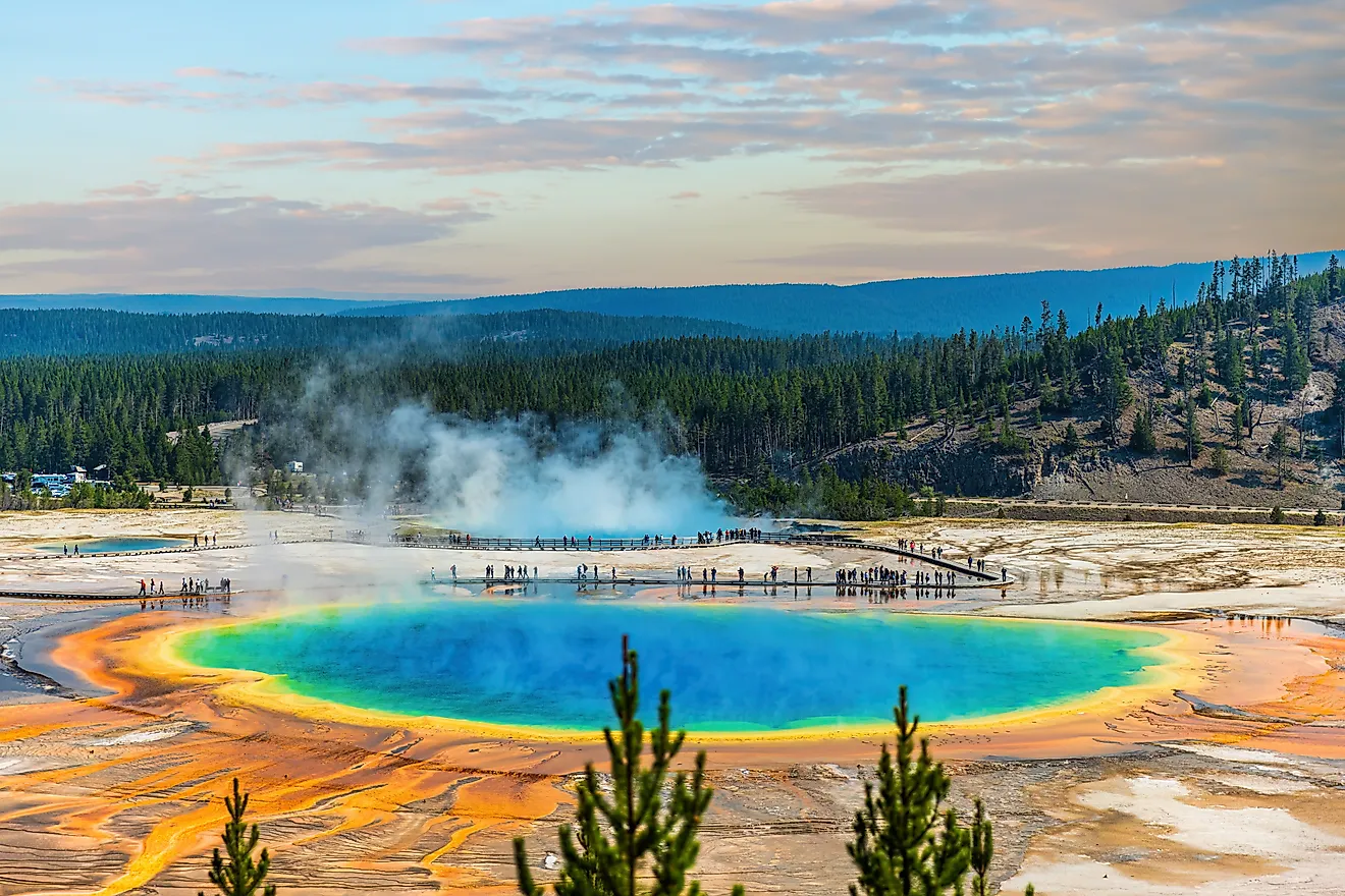 Grand Prismatic Spring at Yellowstone National Park. 