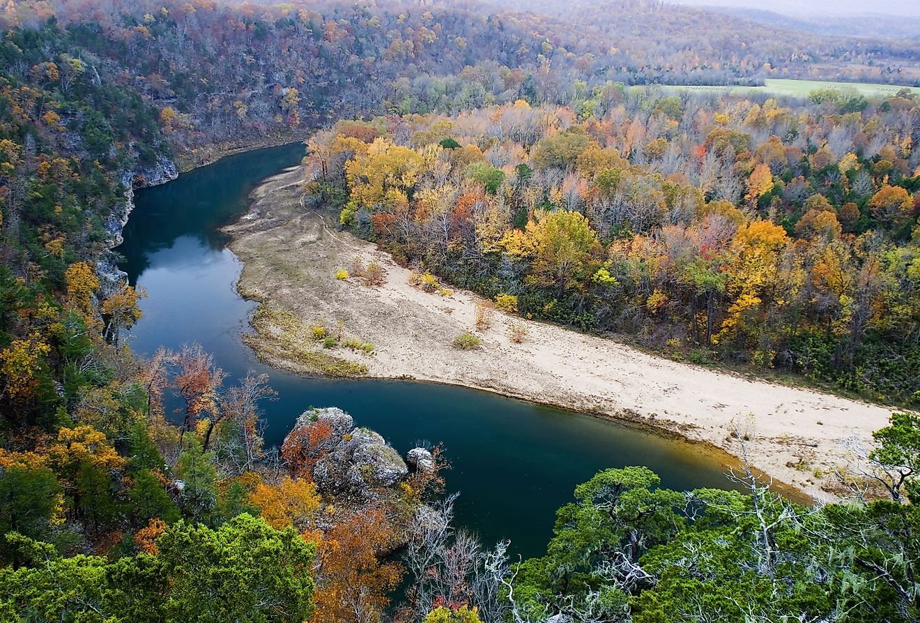 Tie Slide Overlook at Buffalo National River in Arkansas.
