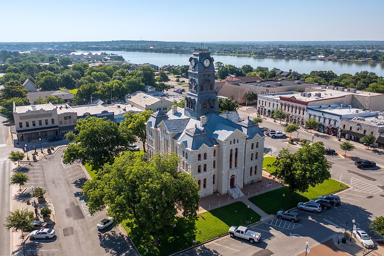 Aerial view of Granbury, Texas. Image credit: Lone Star Stock / Shutterstock.com.