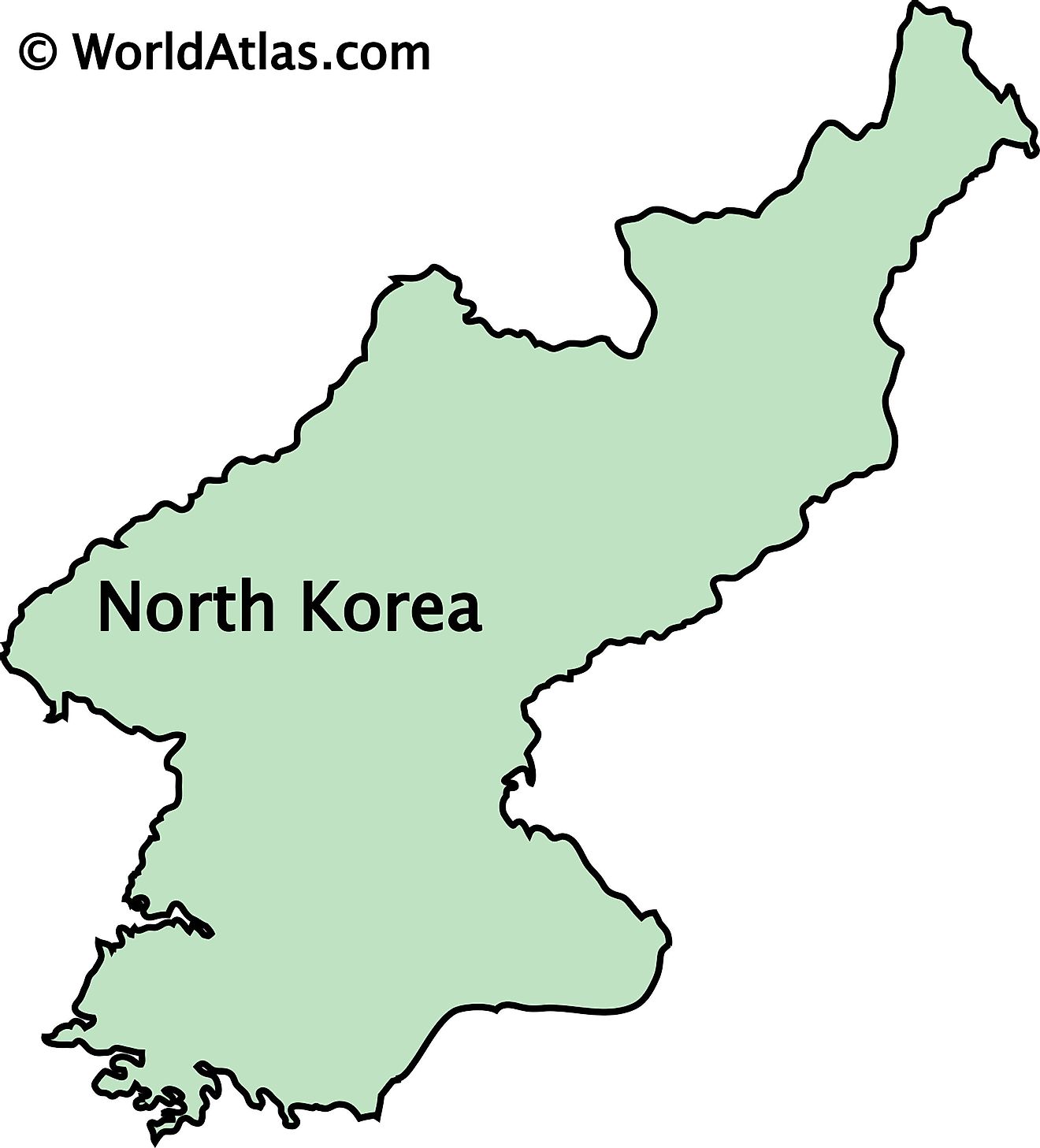 Outline Map of North Korea