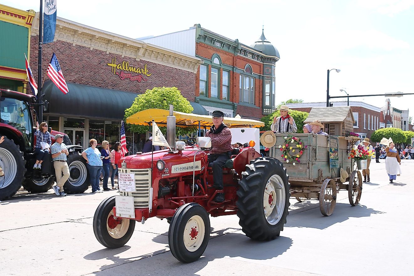 Dutch trinkets at Jaarsma Bakery and the Tulip Time Festival along with tractor rides are some of the attractions in Pella, Iowa during the month of May each year.