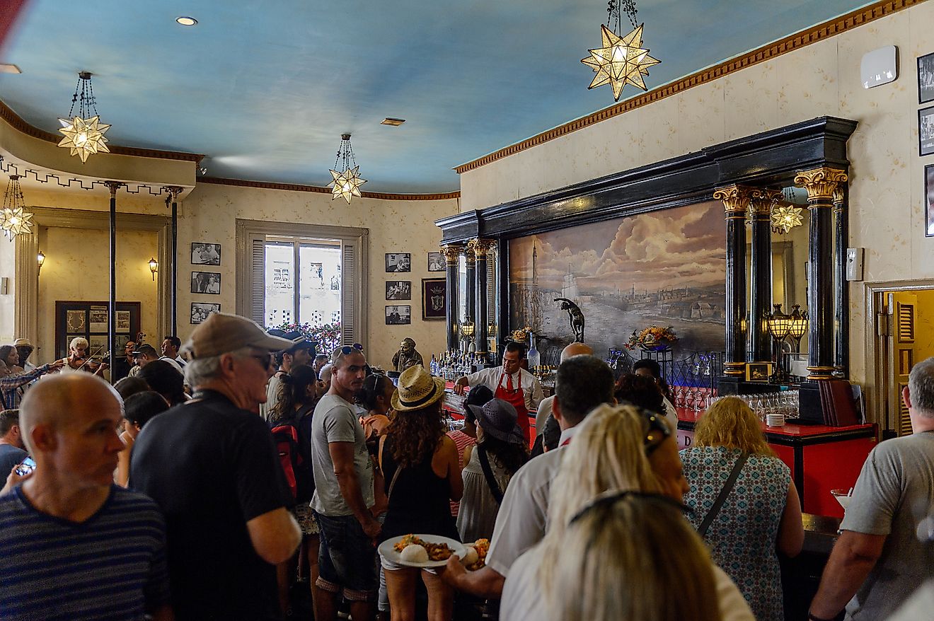 El Floridita, a historic fish restaurant and cocktail bar La Habana Vieja, Cuba. Image credit: Anton_Ivanov/Shutterstock.com