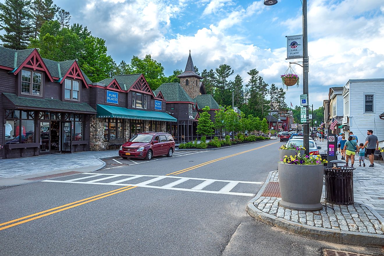 Main Street in downtown Lake Placid, New York. Image credit: Karlsson Photo / Shutterstock.com