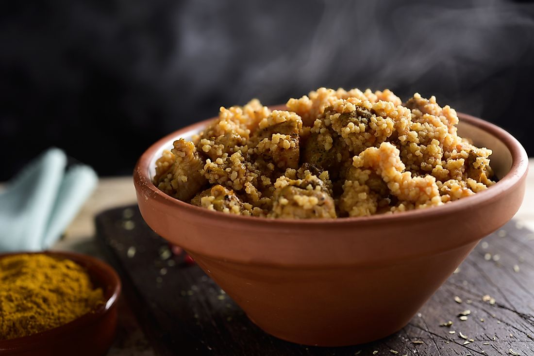 Couscous is an important staple in the Algerian diet.