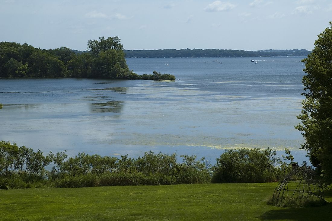 Lake Okoboji, one of the largest lakes in Iowa. 
