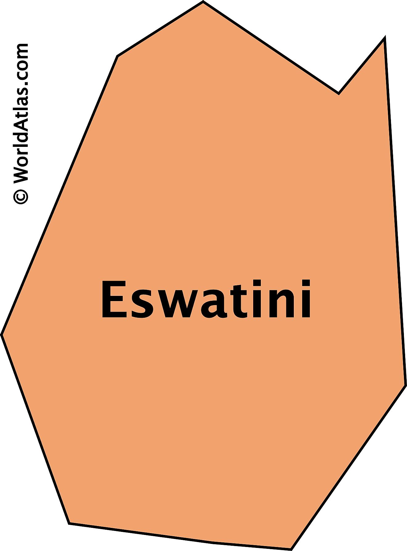 Mapa de contorno de Esuatini