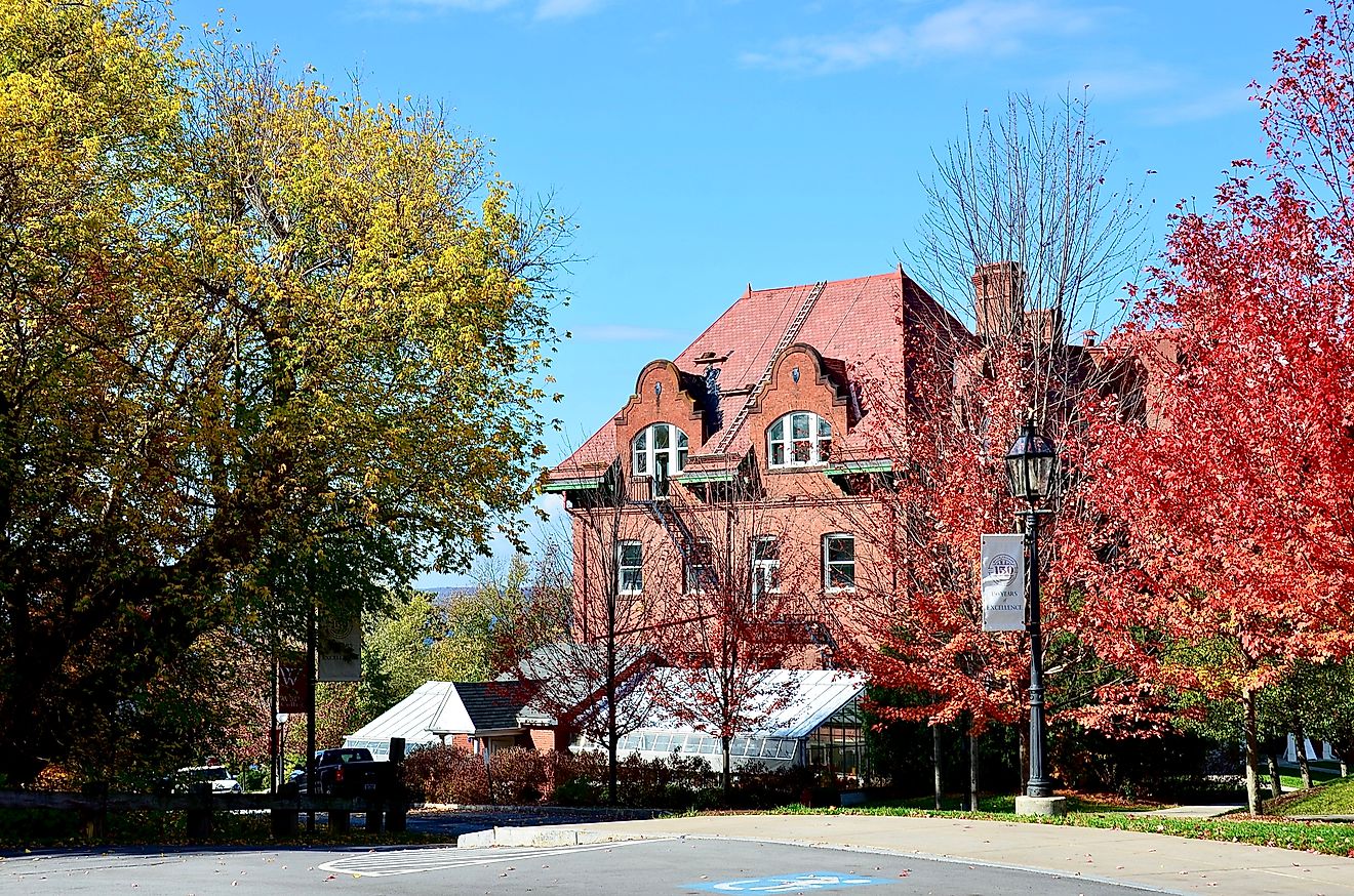 The buildings at the Wells College campus in Aurora, New York. Image credit PQK via Shutterstock.
