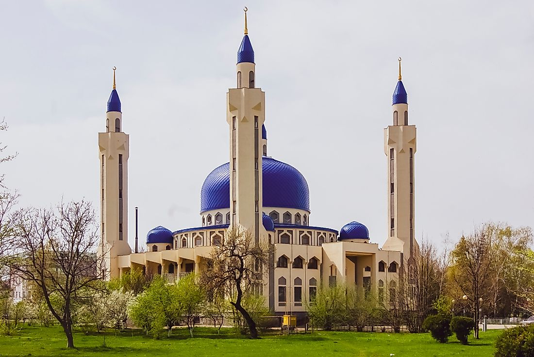 The cathedral mosque in Maykop, Russia. Editorial credit: kravik93 / Shutterstock.com. 