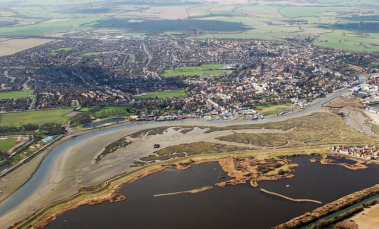 Aerial photo of the town of Maldon, in Essex. Image credit: Wikimedia.org