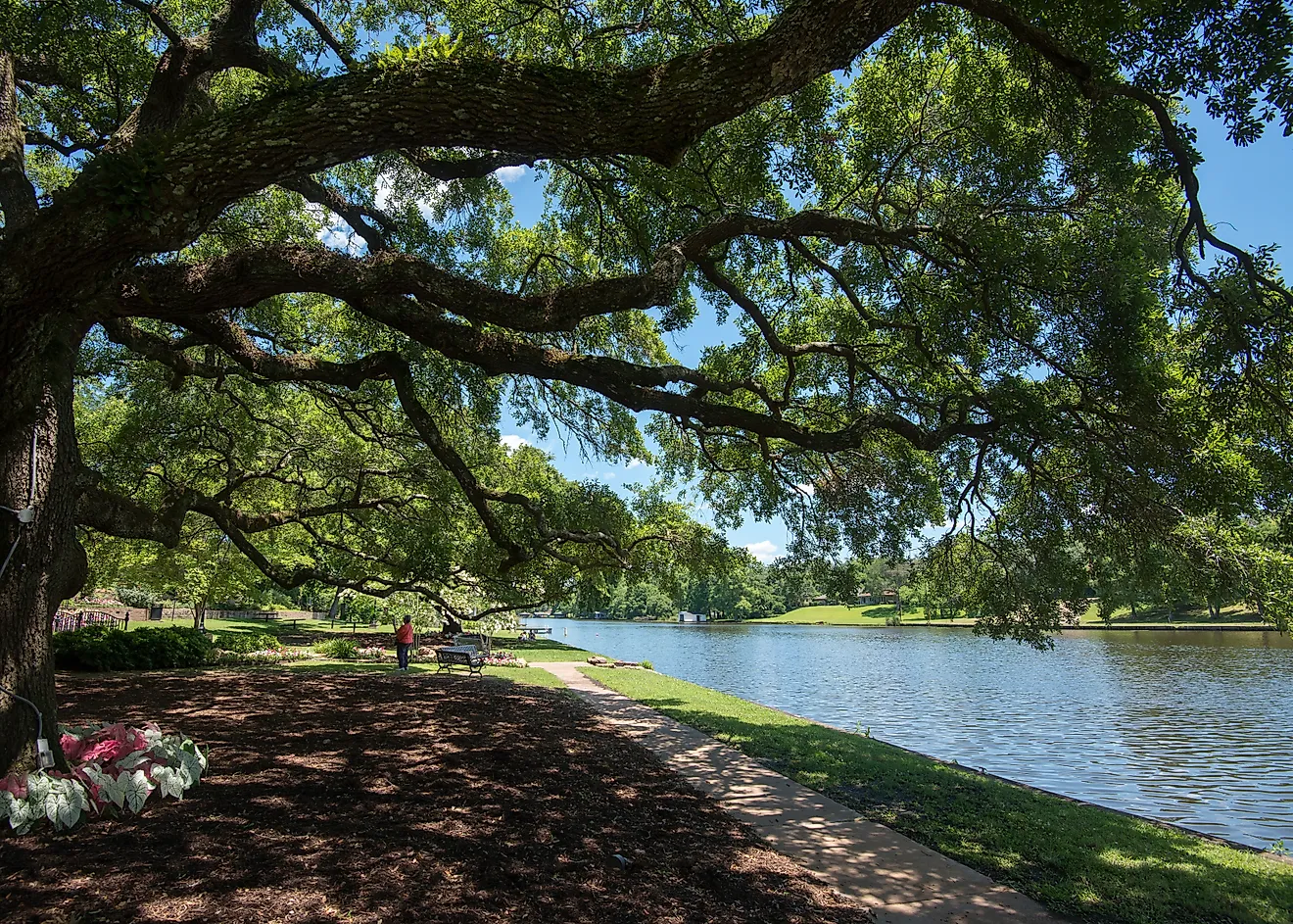 The beautiful riverside in Natchitoches, Louisiana.