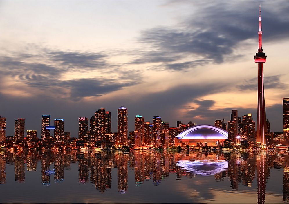 The skyline of Toronto, Ontario, Canada.