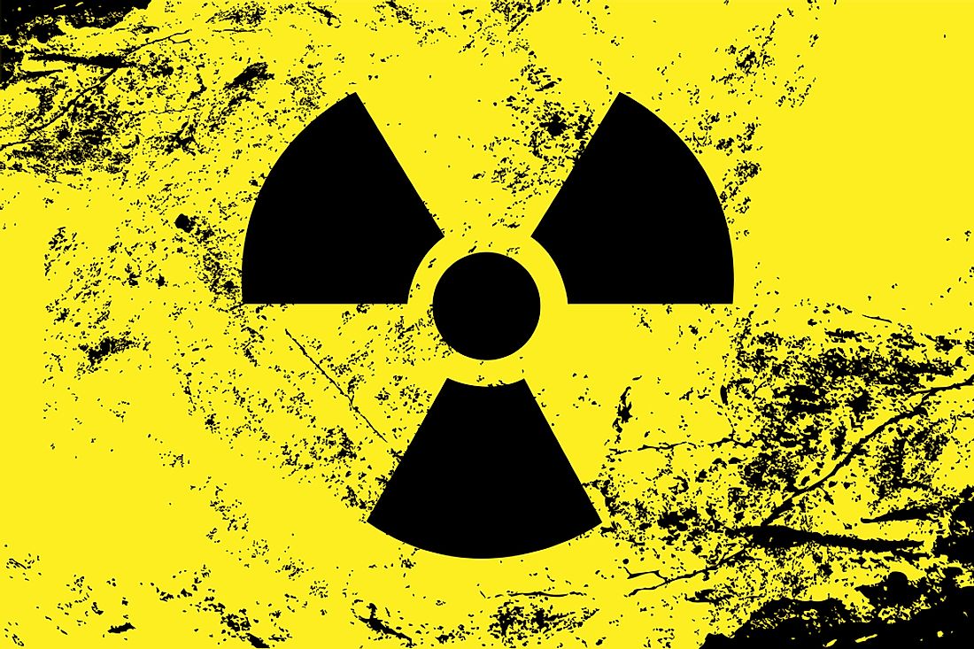 This symbol warns of radioactivity.