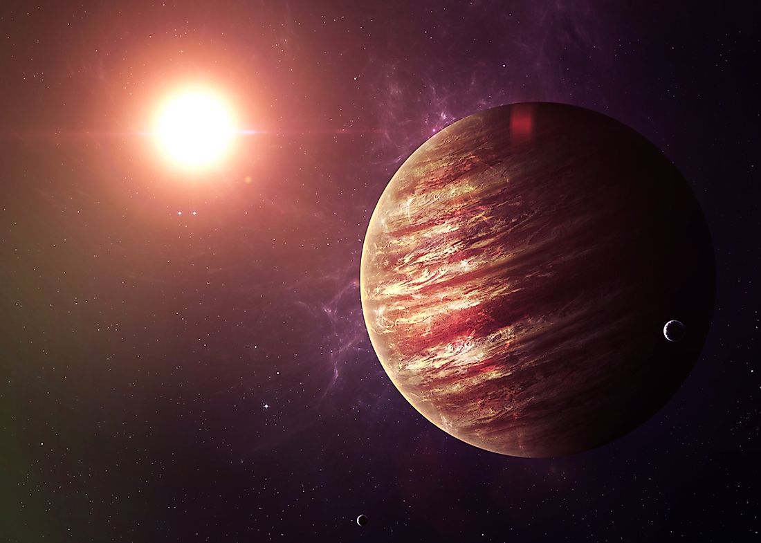 A 3D rendering of Jupiter, the planet with the most gravity in the solar system. 