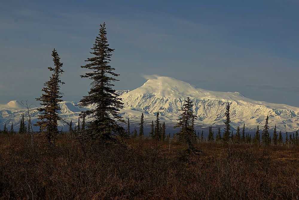 The Wrangell–Saint Elias wilderness area lies within the Wrangell-Saint Elias National Park in Alaska.