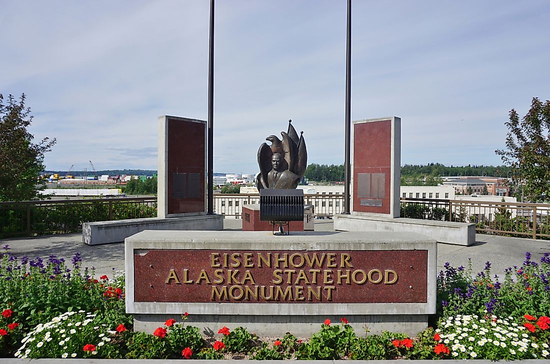 Eisenhower was president for both Alaska's and Hawaii's statehood as the 49th and 50th state respectively. Editorial credit: EQRoy / Shutterstock.com