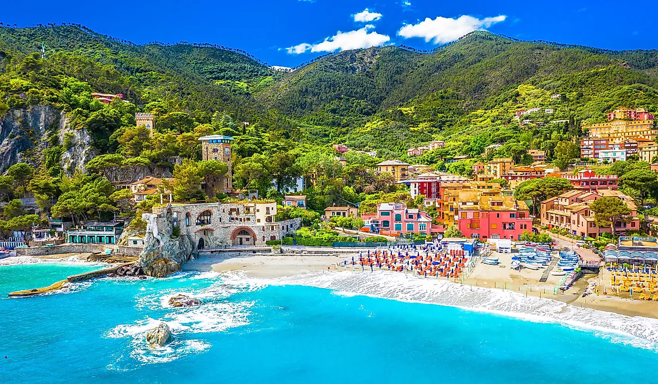 Scenic view of Monterosso al Mare, the famous village in Cinque Terre, Italy.
