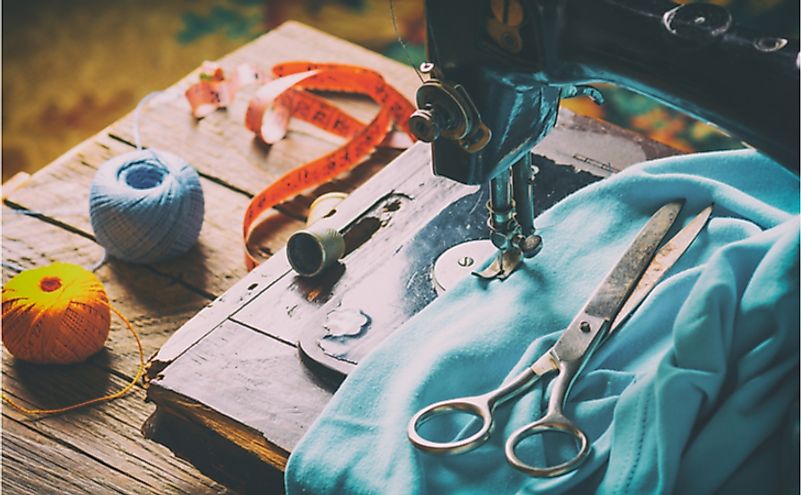 Old vintage hand sewing machine.