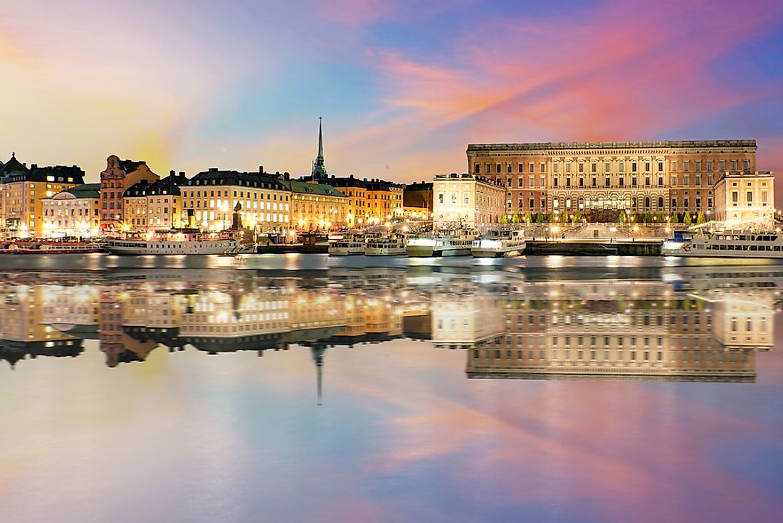 The Royal Palace in Stockholm, Sweden. 