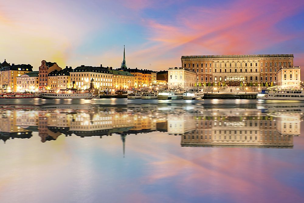 The Royal Palace in Stockholm, Sweden. 