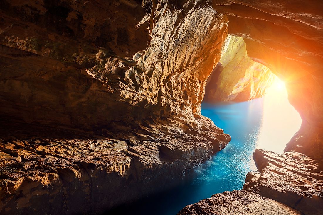 The Rosh HaNikra Grottoes in israel. 